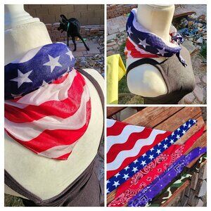 OS 32" Reusable Water Bead Neck Cooler Bandana w/Hair Scrunchie Bundle and Save